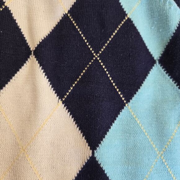 Club Room Men Vtg Y2K Preppy Estate Ivy League Golf Argyle V Neck Sweater Vest M - Picture 3 of 8